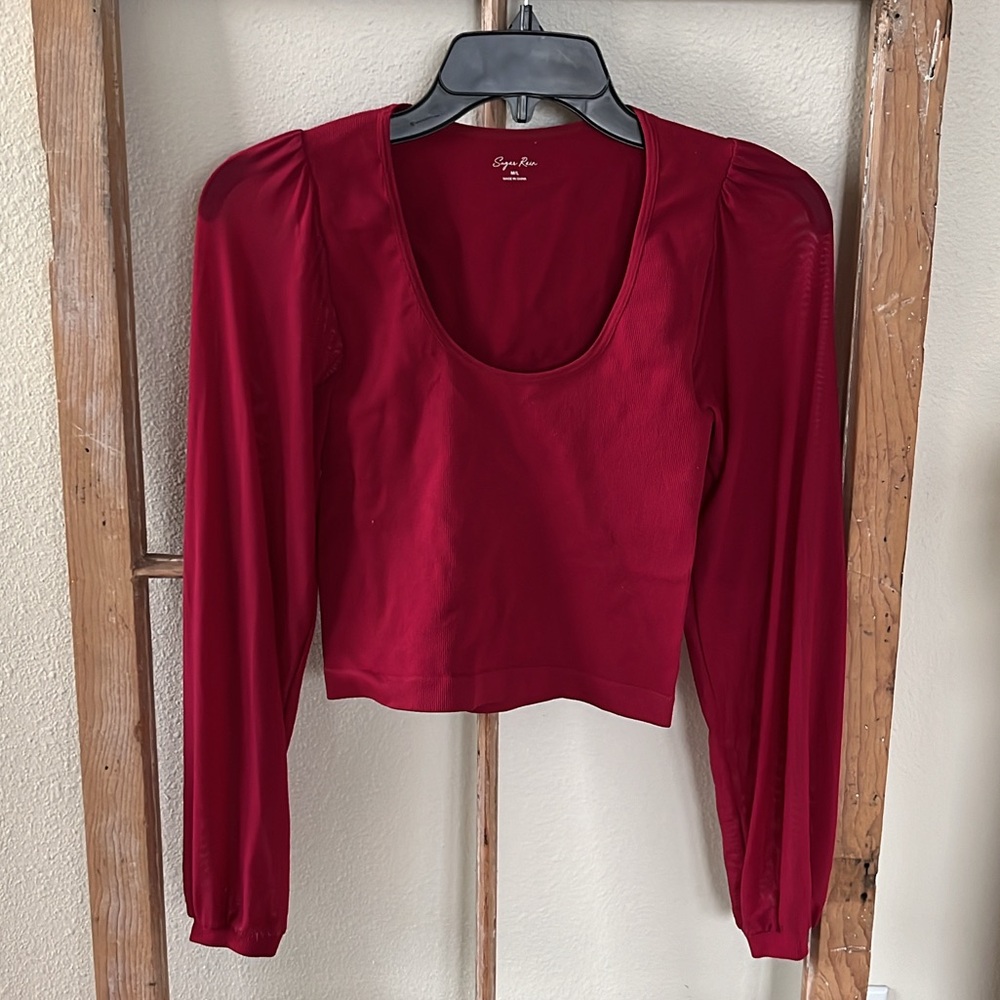 Sugar Rain Red Long Sleeved Top
